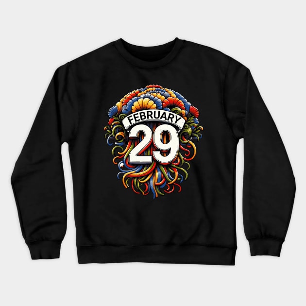 February 29 Leap Year Birthday Crewneck Sweatshirt by Norse Magic